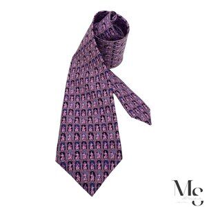 THOMAS PINK MILLENNIUM COLLECTION Pink Kings & Queens Silk Tie England W:3.25"EC